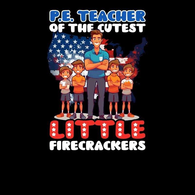 4. Juli Sportlehrer Lehrer Niedlichste Feuerwerkskörper