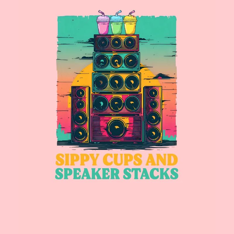 EDM Rave Mom Sippy Cups and Speaker Stacks