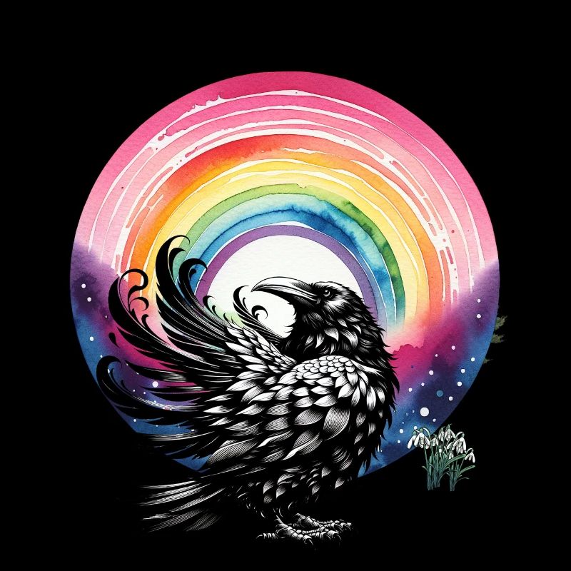 Corbeaux arc-en-ciel Corbeaux Corbeau Printemps corbeau