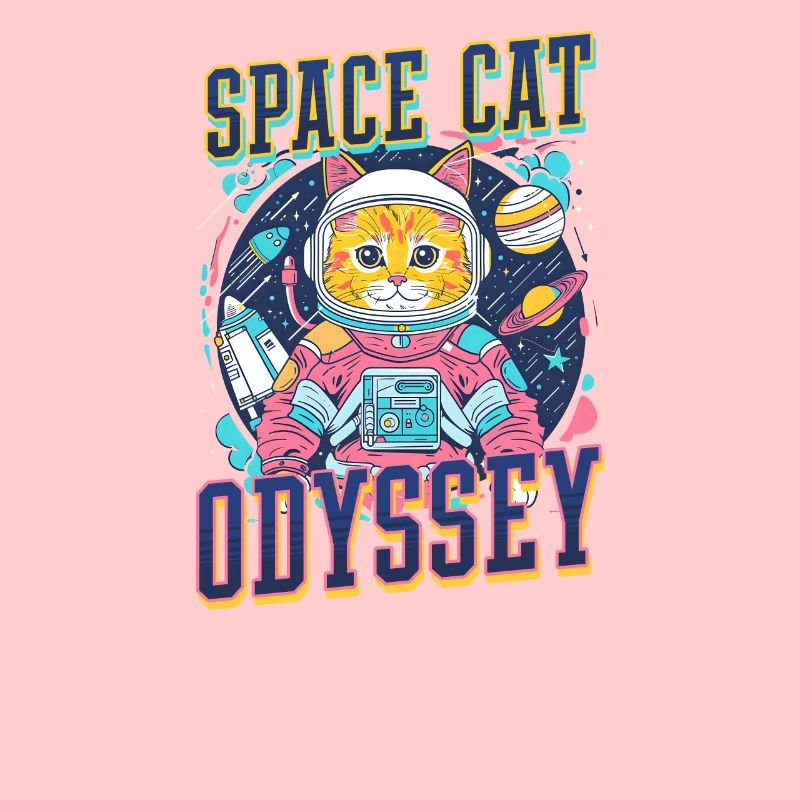 Astronaute de l’espace de l’Odyssée du chat de l’espace