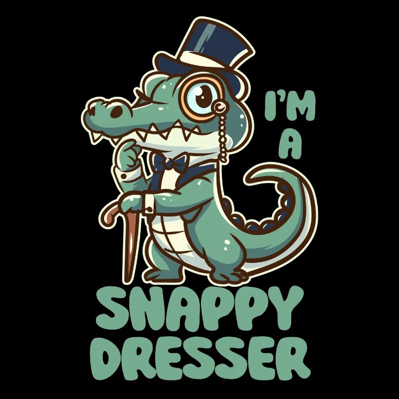 Je suis une commode Snappy - Jeu de mots sur le crocodile mignon