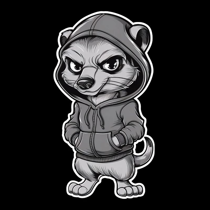Suricate cool dans un sweat à capuche élégant