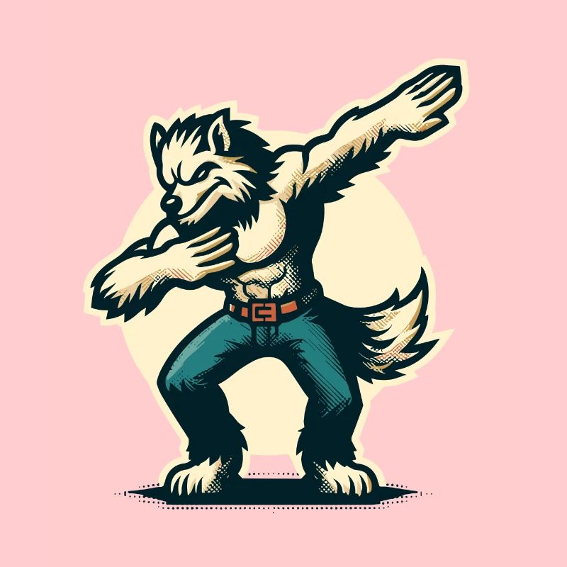 Dabbender Werwolf Lustiges Dabbing Design