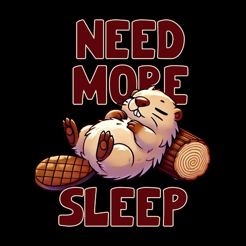 Besoin de plus de sommeil, castor mignon, plus drôle