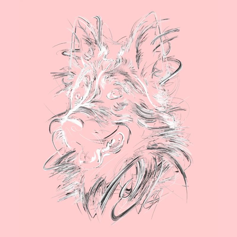 German Shepherd Art Drawing Abstract