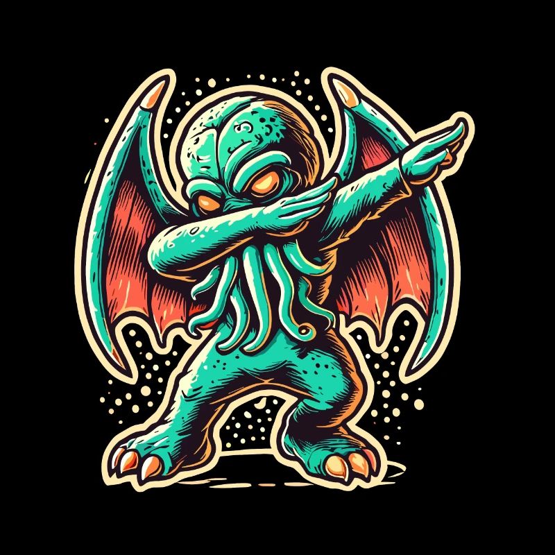 Dabbing drôle Cthulhu Dabbing Design