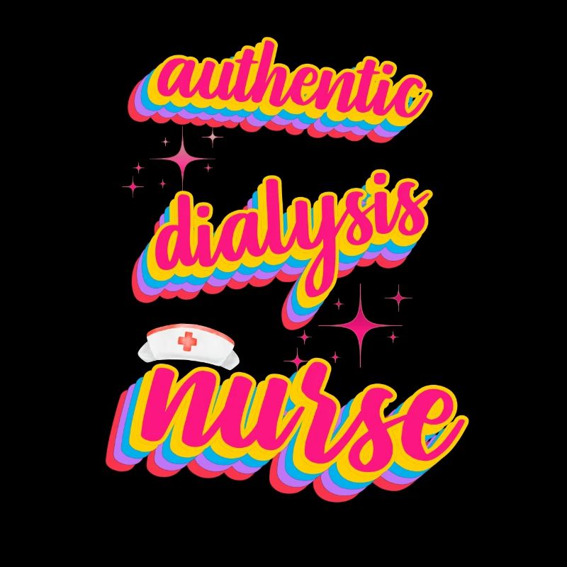 Authentische Dialyseschwester im Retro-Stil