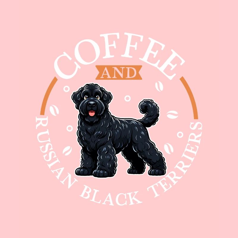 Kaffee und Black Russian Terrier