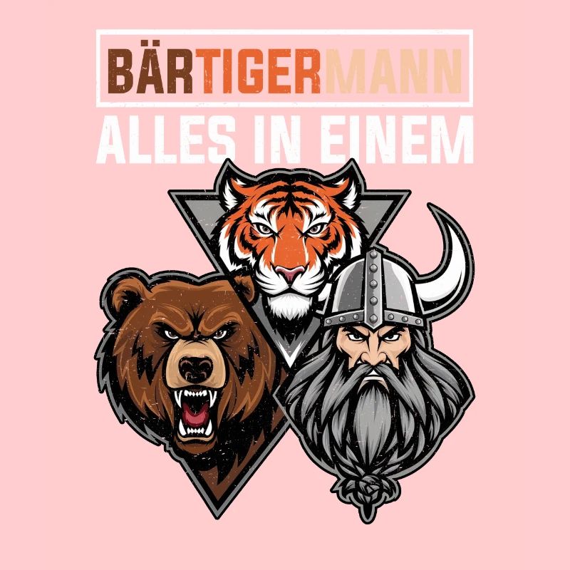 BEARDED MAN Viking Beard Man Tiger Funny