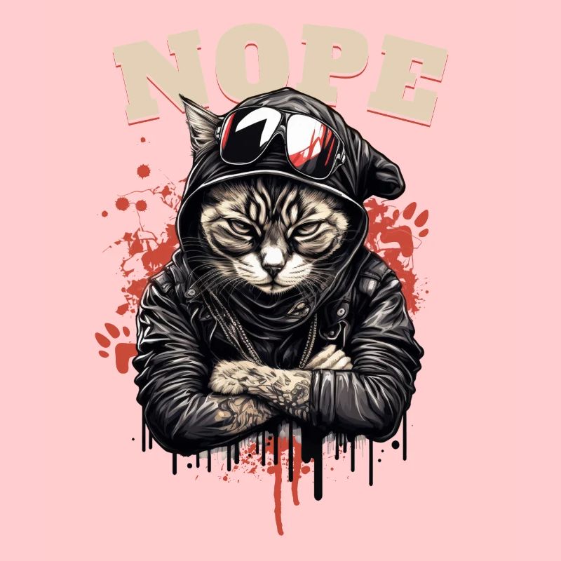 Chat en colère - NON !