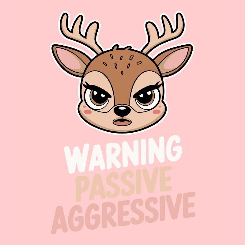 Caution Passive Aggressive Deer