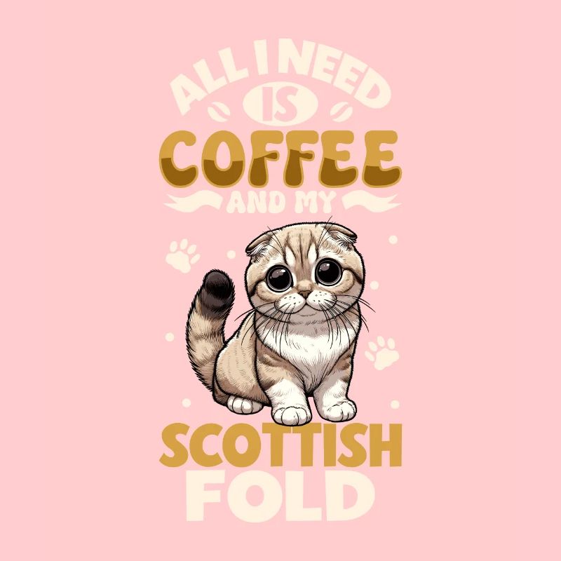 Coffee and my Scottish Fold-eared Cat