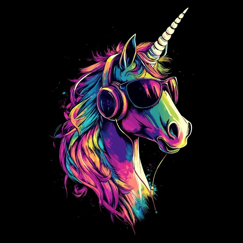 Einhorn Bunt Regenbogen Pferde Reiten Einhörner