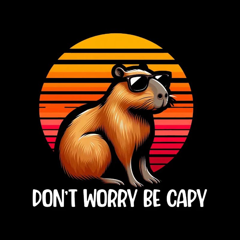 Don't worry, be capy cute capybara