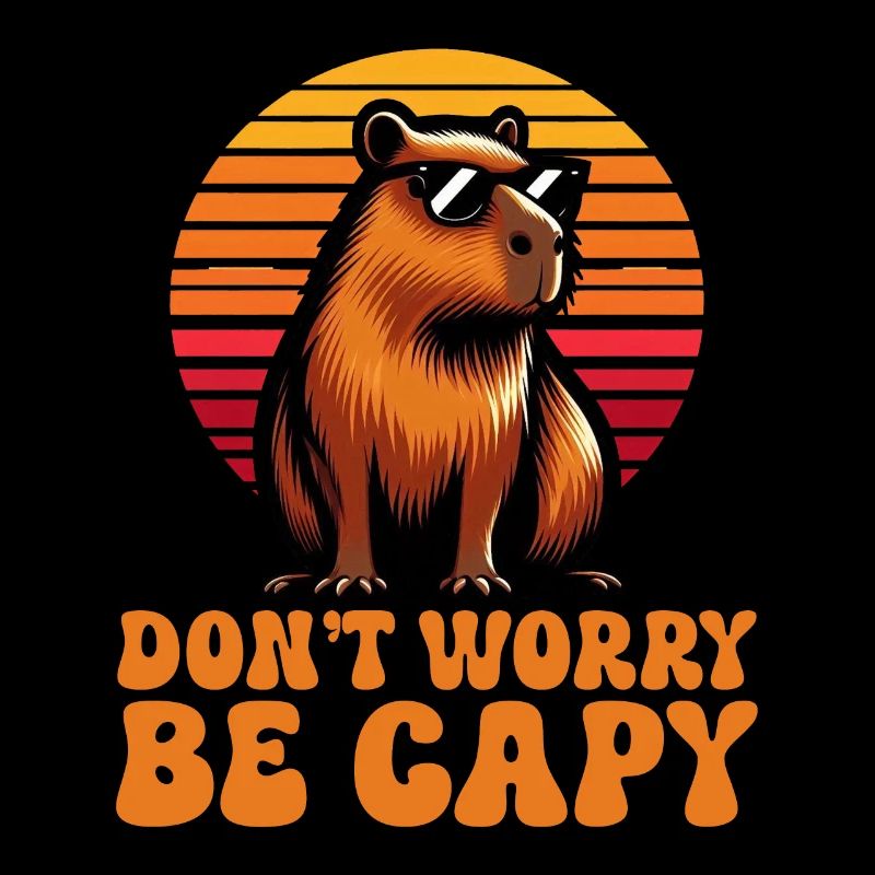 Don't worry, be capy cute capybara