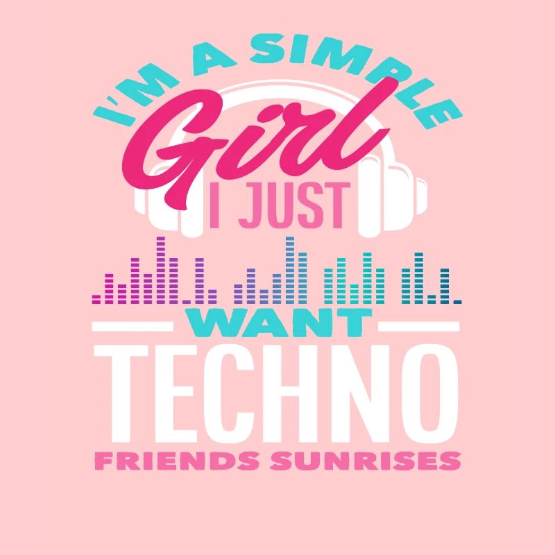 Techno Lover Einfache Mädchen Freunde