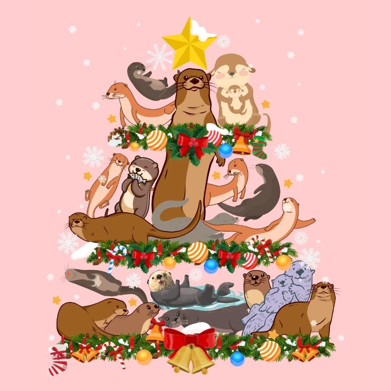 Otter Christmas Tree