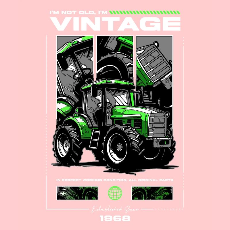 Oldtimer Traktor Bauer Geburtstag Jahrgang 1968