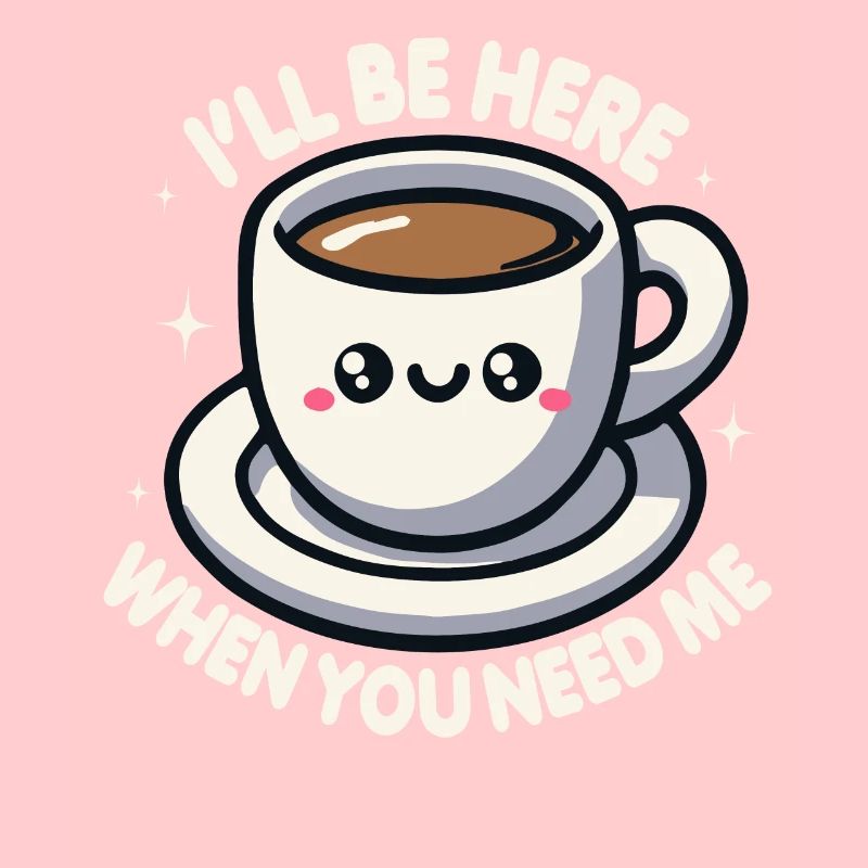 Ich bin hier, wenn du mich brauchst Kaffee