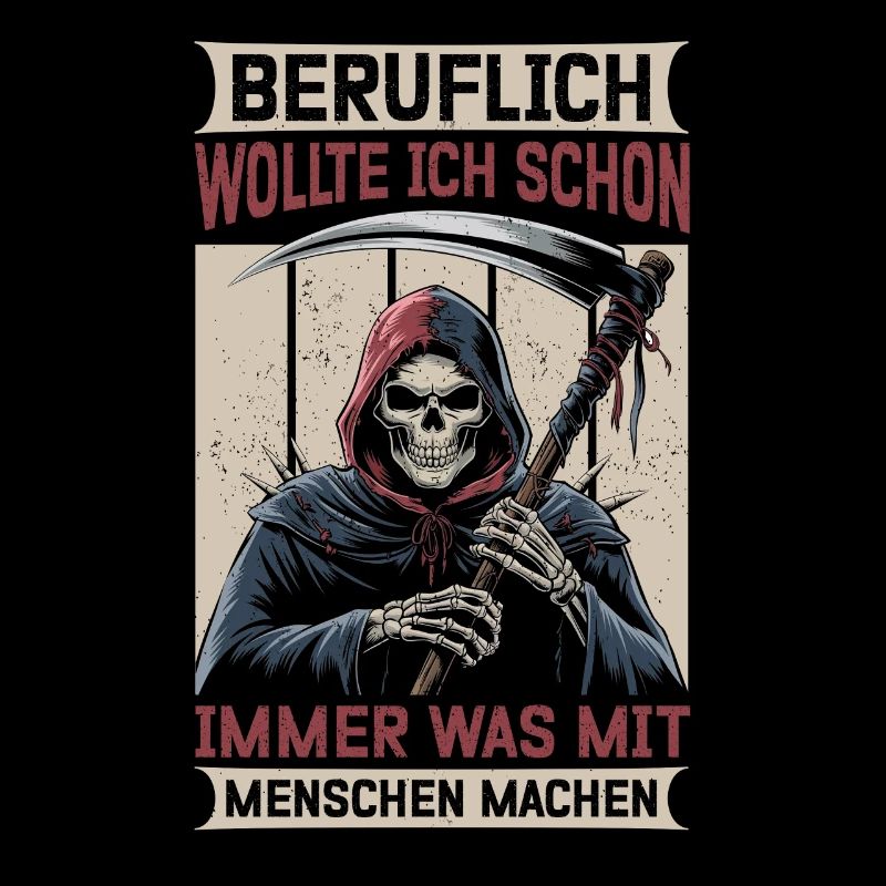 Sarkastischer Sensenmann Schwarzer Humor Dunkler