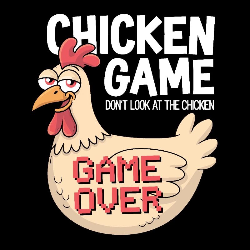 Jeu de poulet Ne regardez pas le jeu de poulet terminé