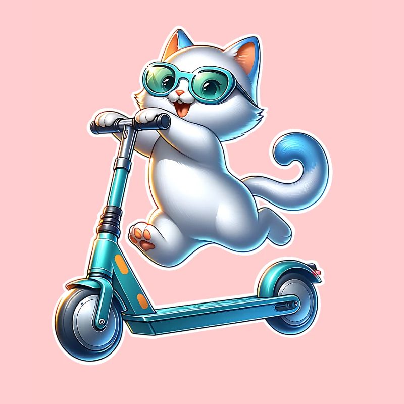 E-Scooter E-Roller Katze Scooter