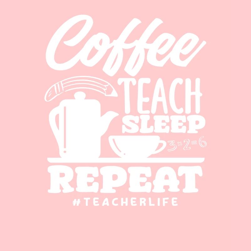 Enseignant de l’école primaire Café Enseigner Dormir Répéter