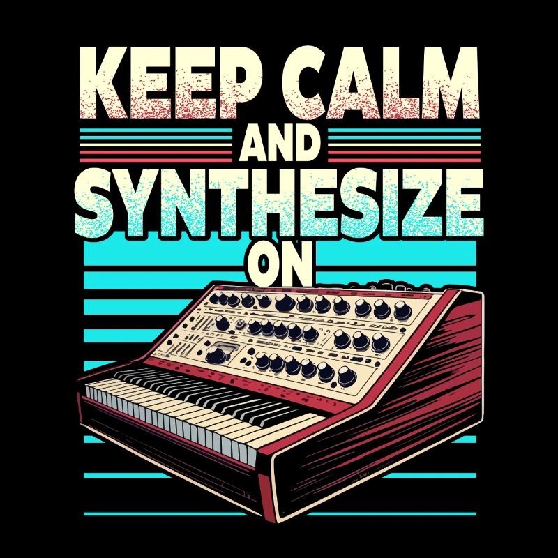 Synthesizer Synth Keep Calm And Synthesize On