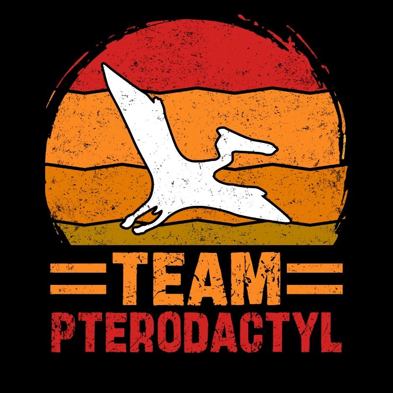 L’équipe Pterodactyl Dinosaur Retro Design
