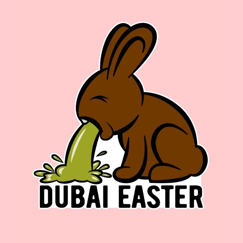 Easter Bunny Puking - Dubai Easter - Easter