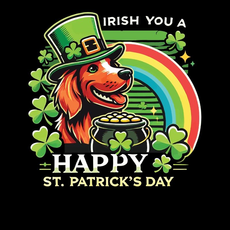 Joyeuse Saint-Patrick Chien Arc-en-ciel
