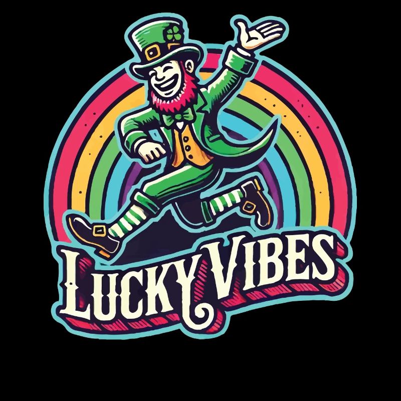 Saint-Patrick Lucky Vibes Arc-en-ciel