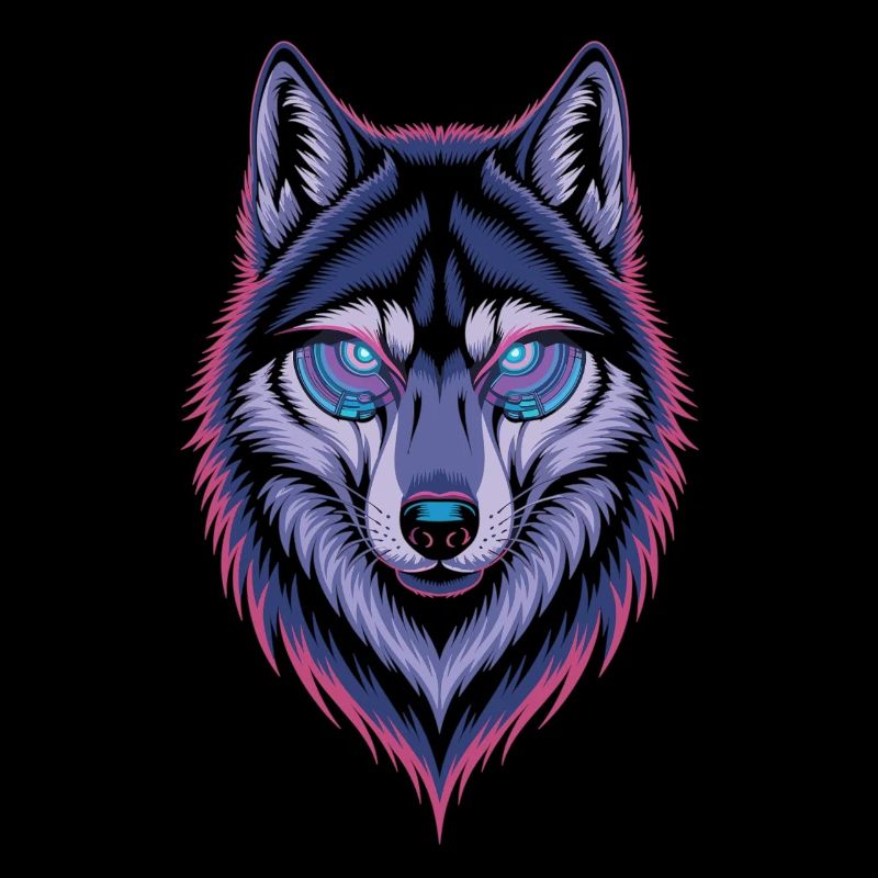 Techno Wolf Kunst