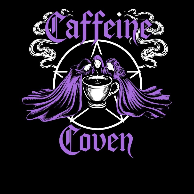 Caffeine Coven Witchy Gothic Coffee Cauldron Witch