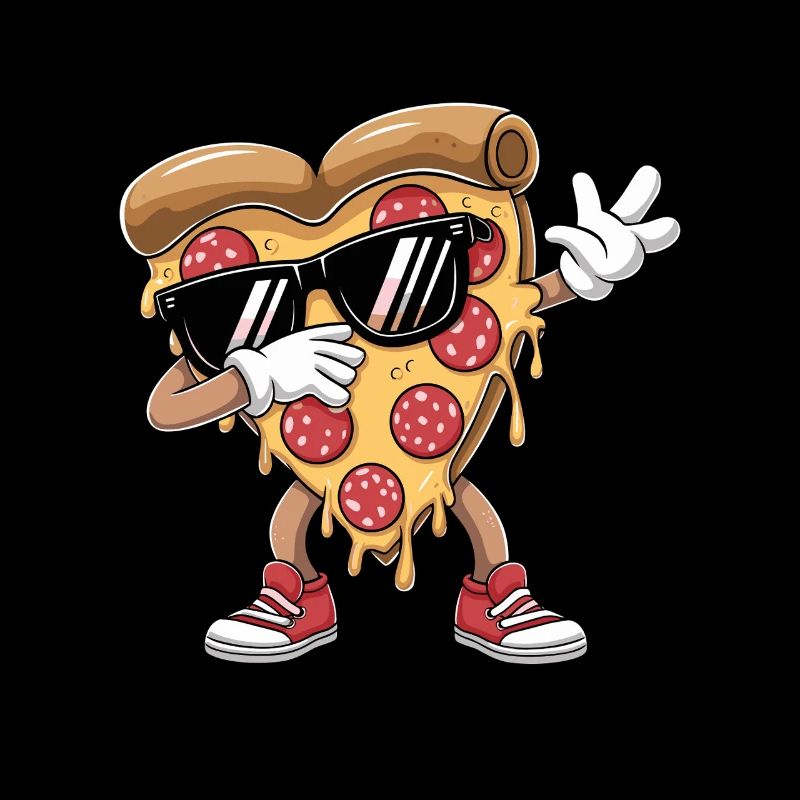 Cool Pizza Slice With Sunglasses Dabbing