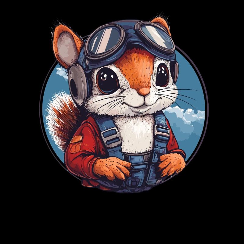 Flying squirrel with glasses
