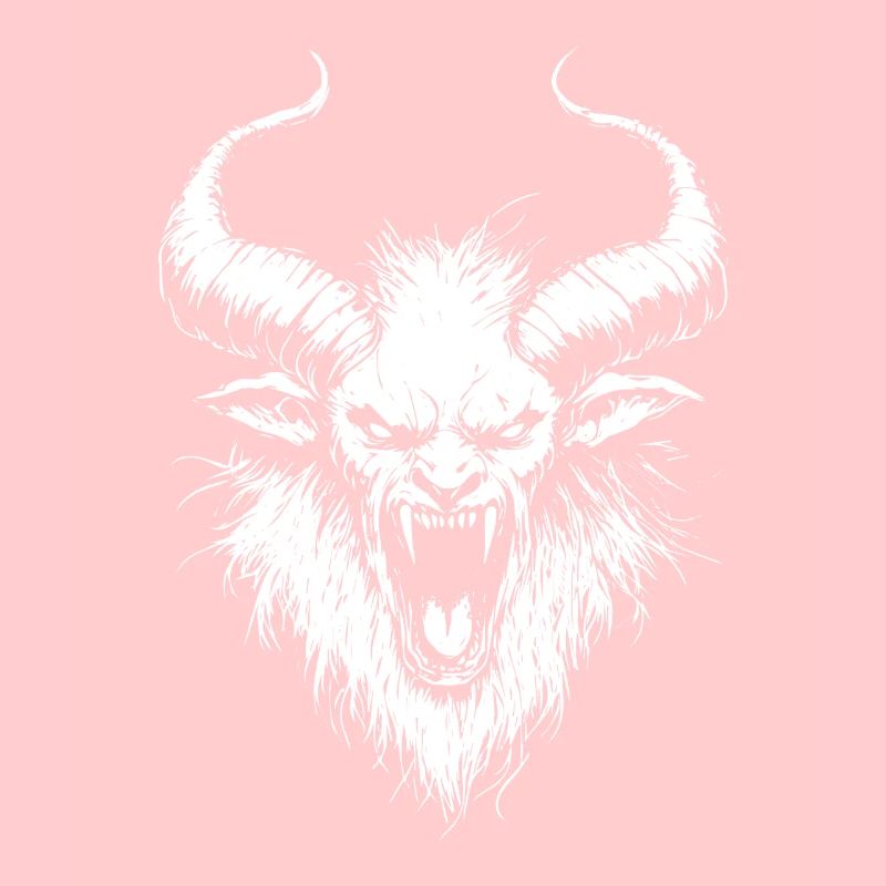 Démon avec des cornes - Conception d’horreur flagrante