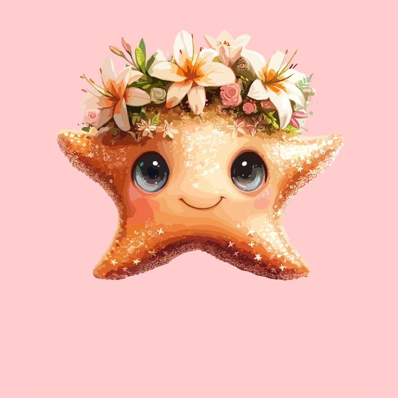 Starfish with flower crown