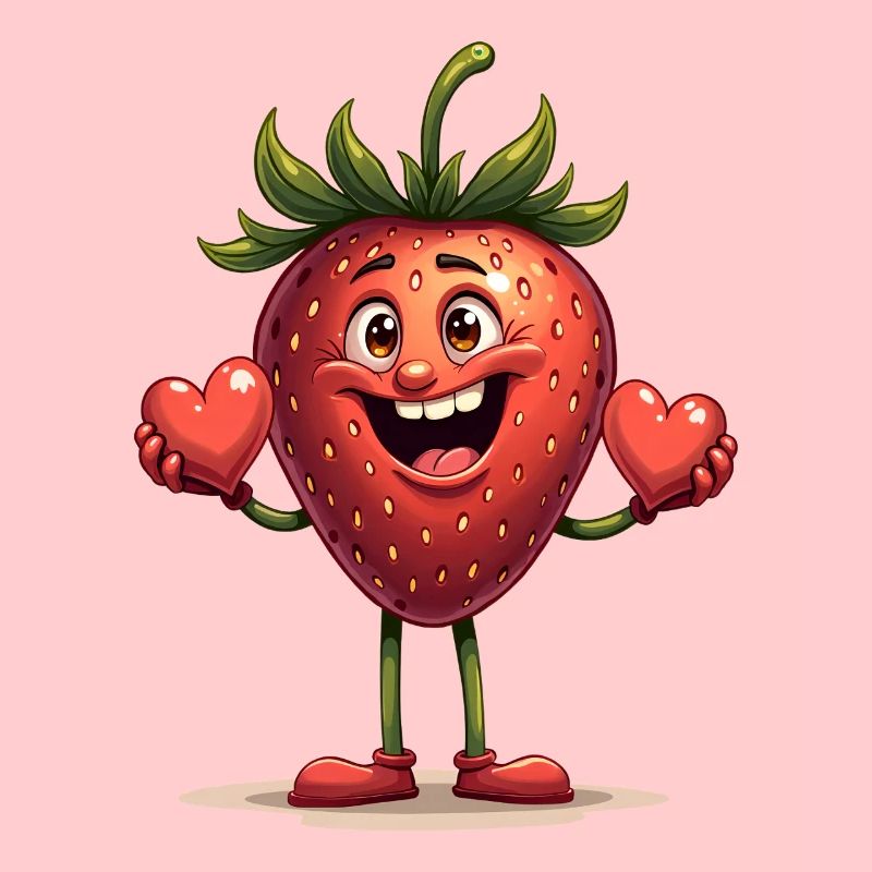 Lustige Erdbeere Erdbeeren Früchte