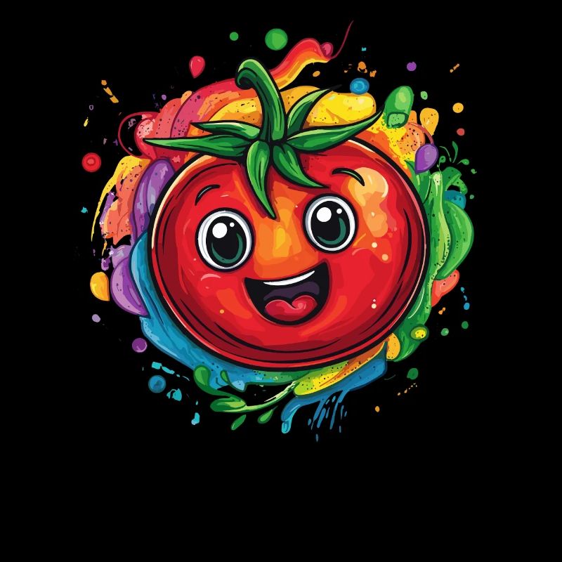 Tomate joyeuse colorée