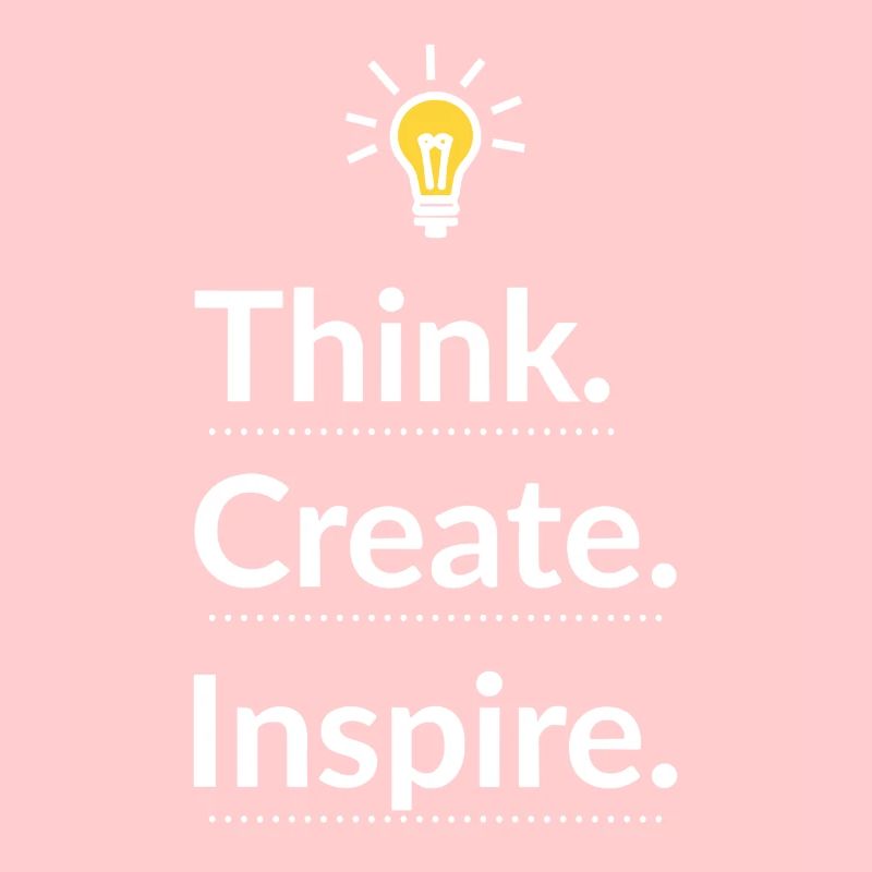 Think Create Inspire Light Bulb