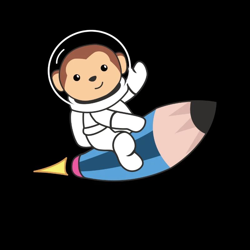 Cute Space Monkey Astronauts Universe
