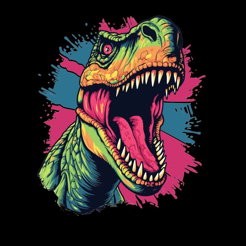 Wilder Dino mit Farbeffekt