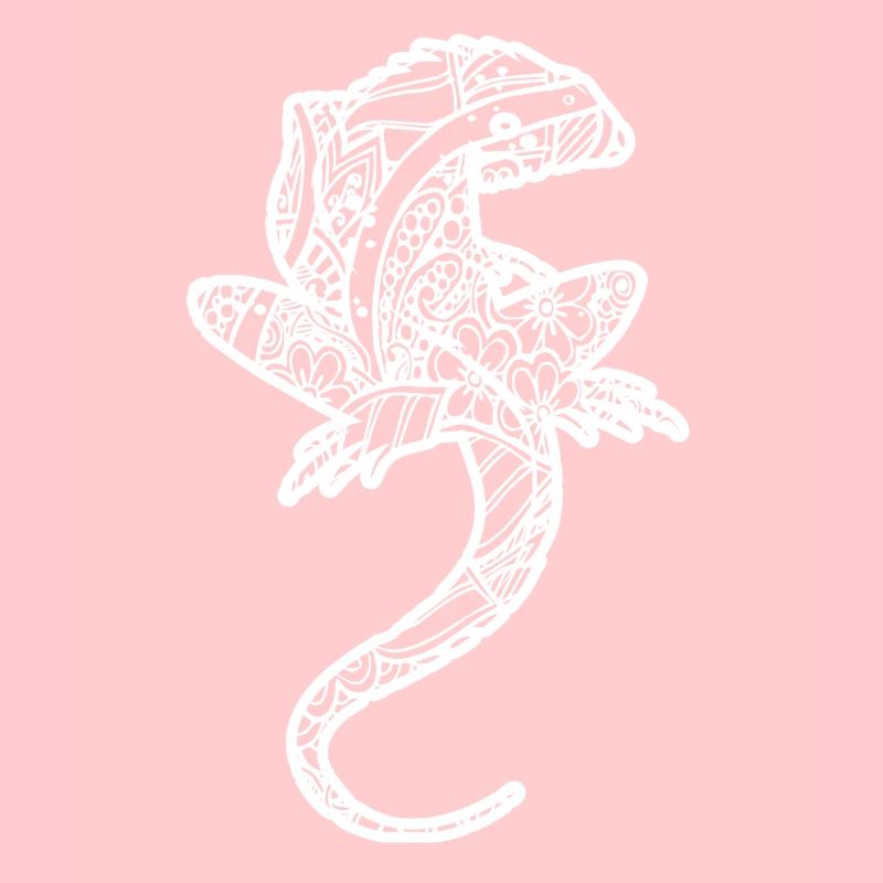 Lizard Floral Pattern