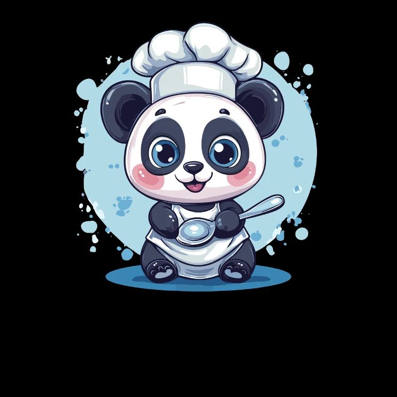 Panda mit Kochmütze