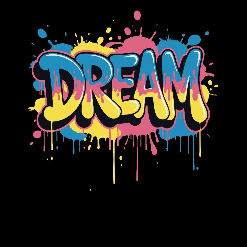 DREAM Graffiti Design voller Farbe und Motivation