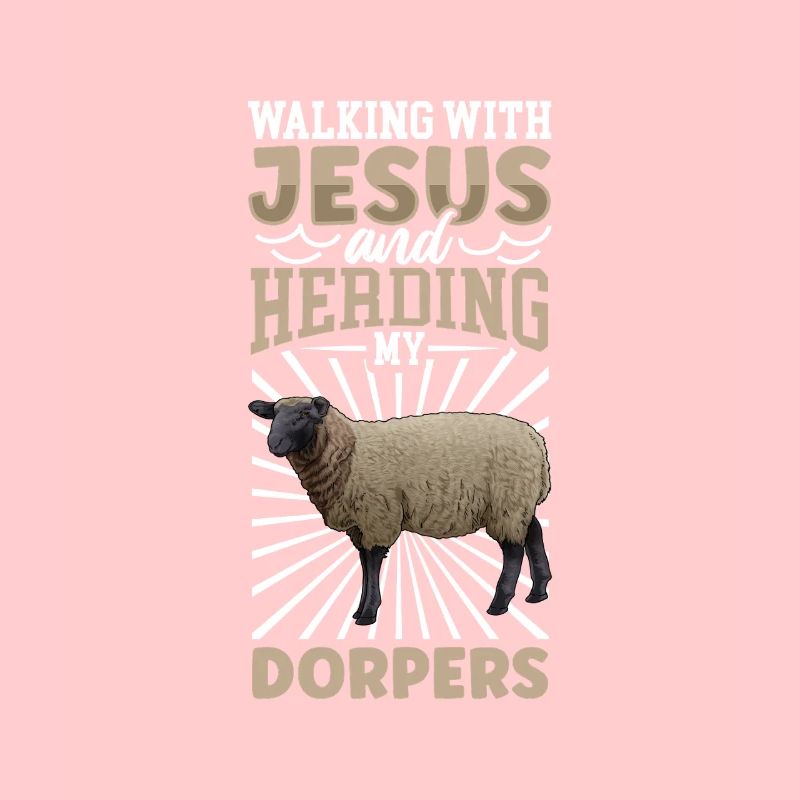 Jesus und Schaf - Dorperschaf