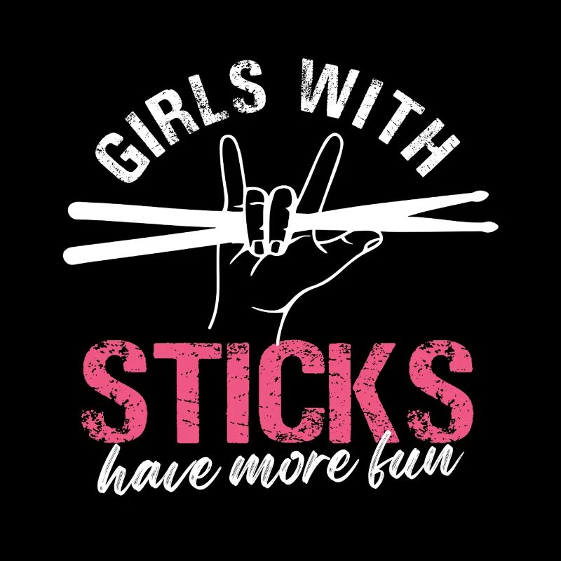 filles avec des bâtons Fun Drumming Design