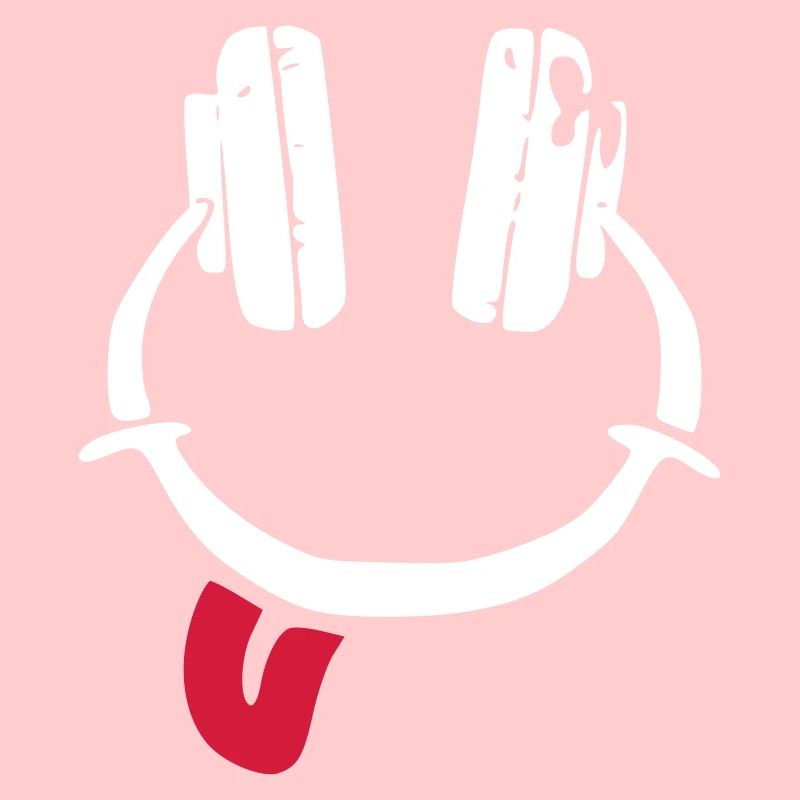 Kopfhörer - Smiley - Zunge