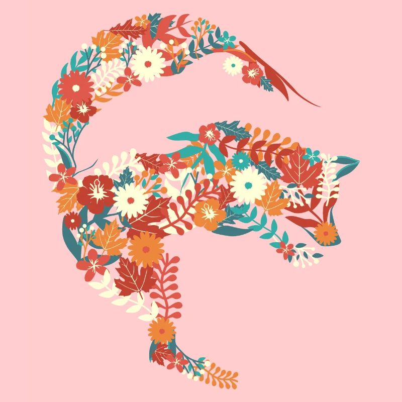 Jumping Flower Fox Flowers Jumping Fox Gift